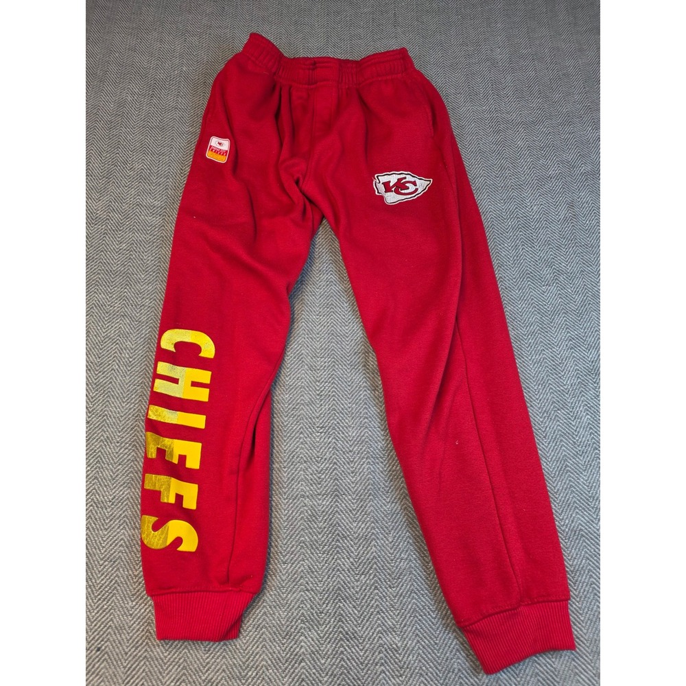 NFL Team Apparel Kansas City Chiefs Red Youth Sweatpants Size 14-16 Large